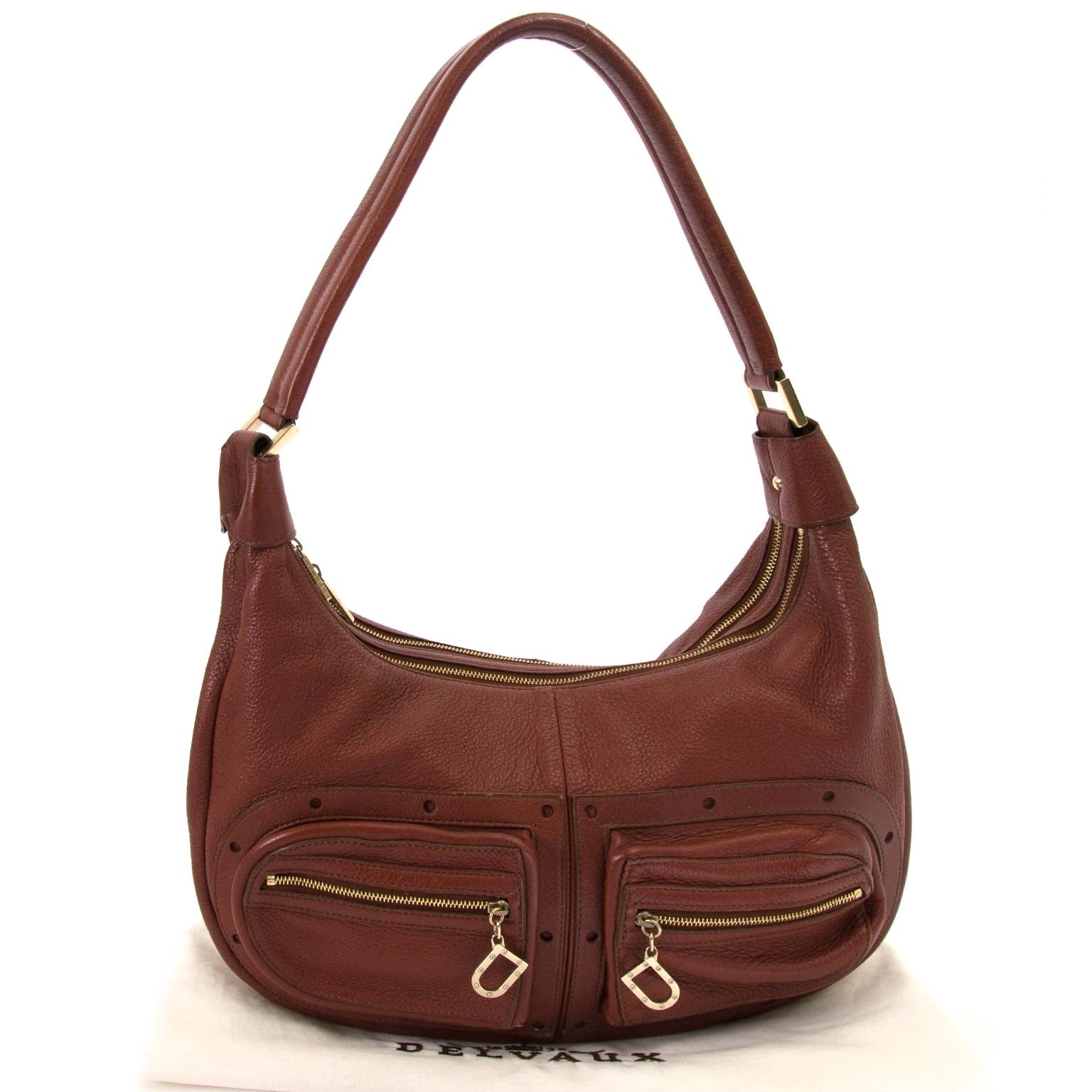 secondhand Delvaux Chestnut Shoulderbag for sale at labellov