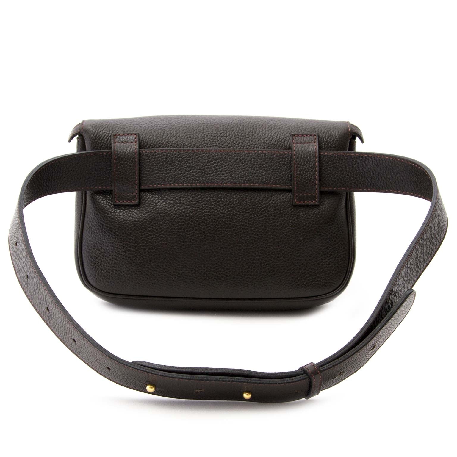 delvaux brown leather belt bag now for sale at labellov vintage fashion webshop belgium