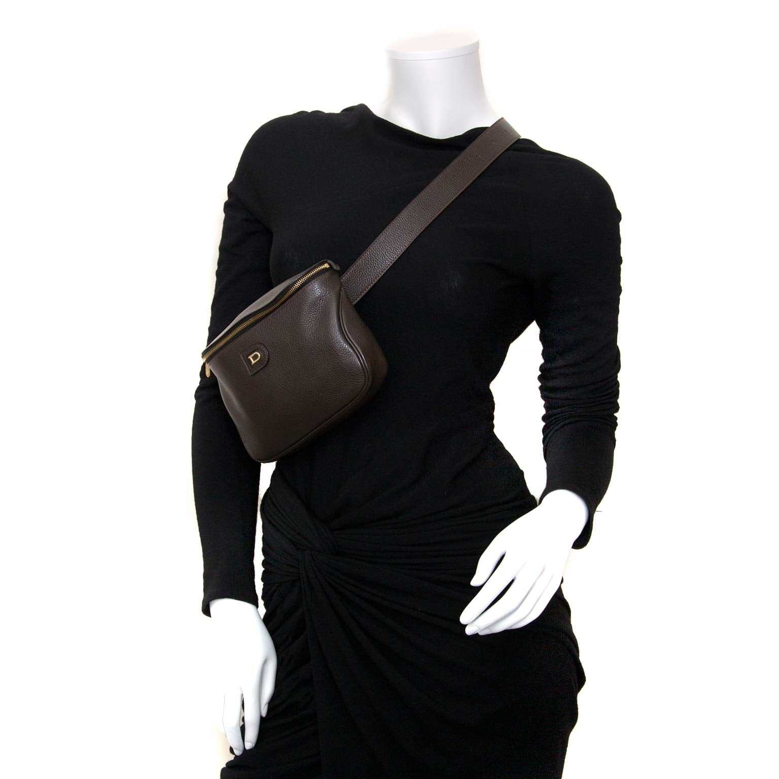 delvaux brown leather belt bag now for sale at labellov vintage fashion webshop belgium