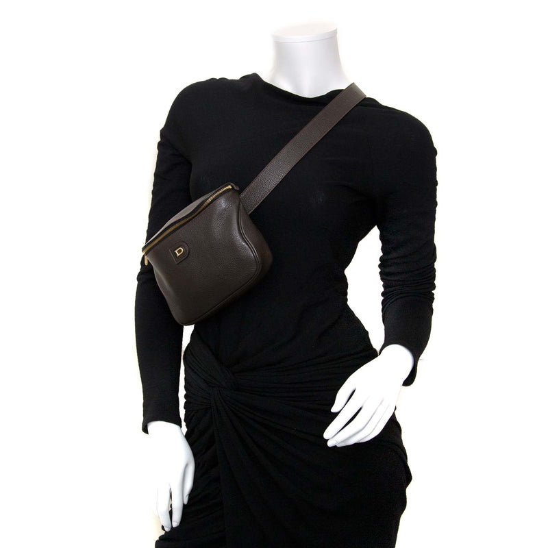 delvaux brown leather belt bag now for sale at labellov vintage fashion webshop belgium