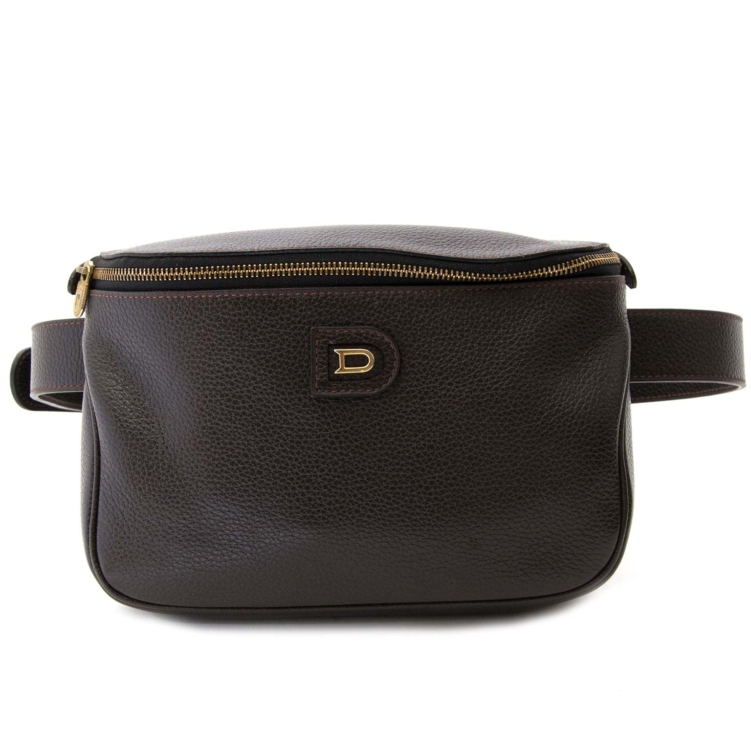 delvaux brown leather belt bag now for sale at labellov vintage fashion webshop belgium