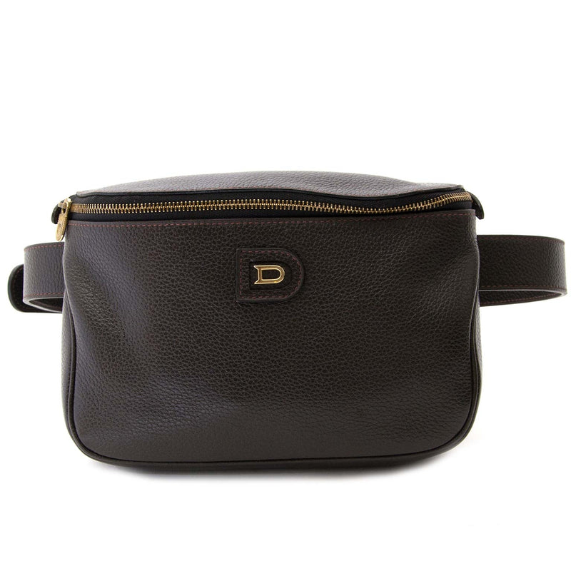 delvaux brown leather belt bag now for sale at labellov vintage fashion webshop belgium
