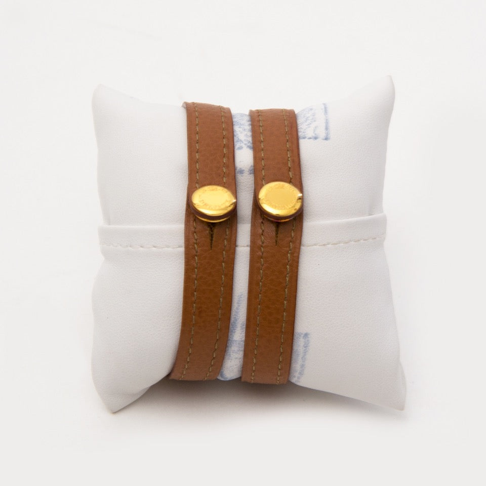 Delvaux Cognac DD Leather Bracelet kopen en verkopen bij Labellov online