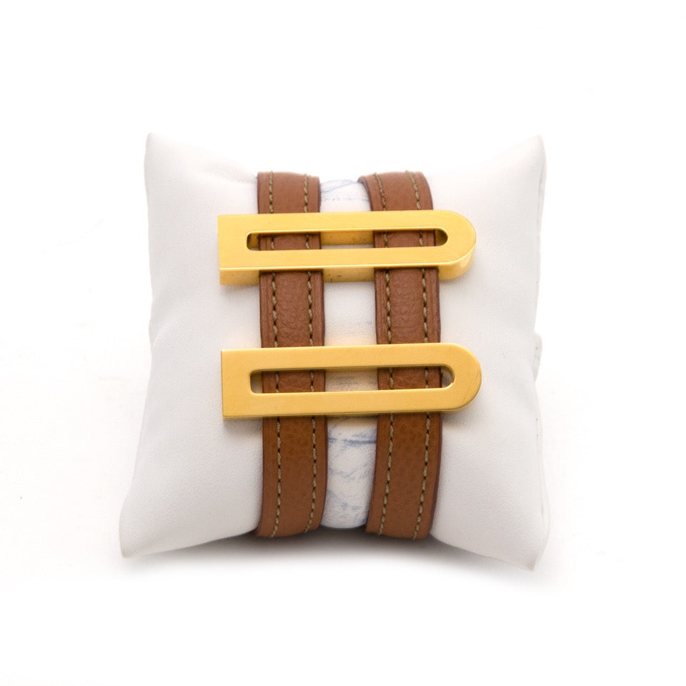 Acheter Delvaux Cognac DD Leather Bracelet secure en ligne et pour le meilleur prix