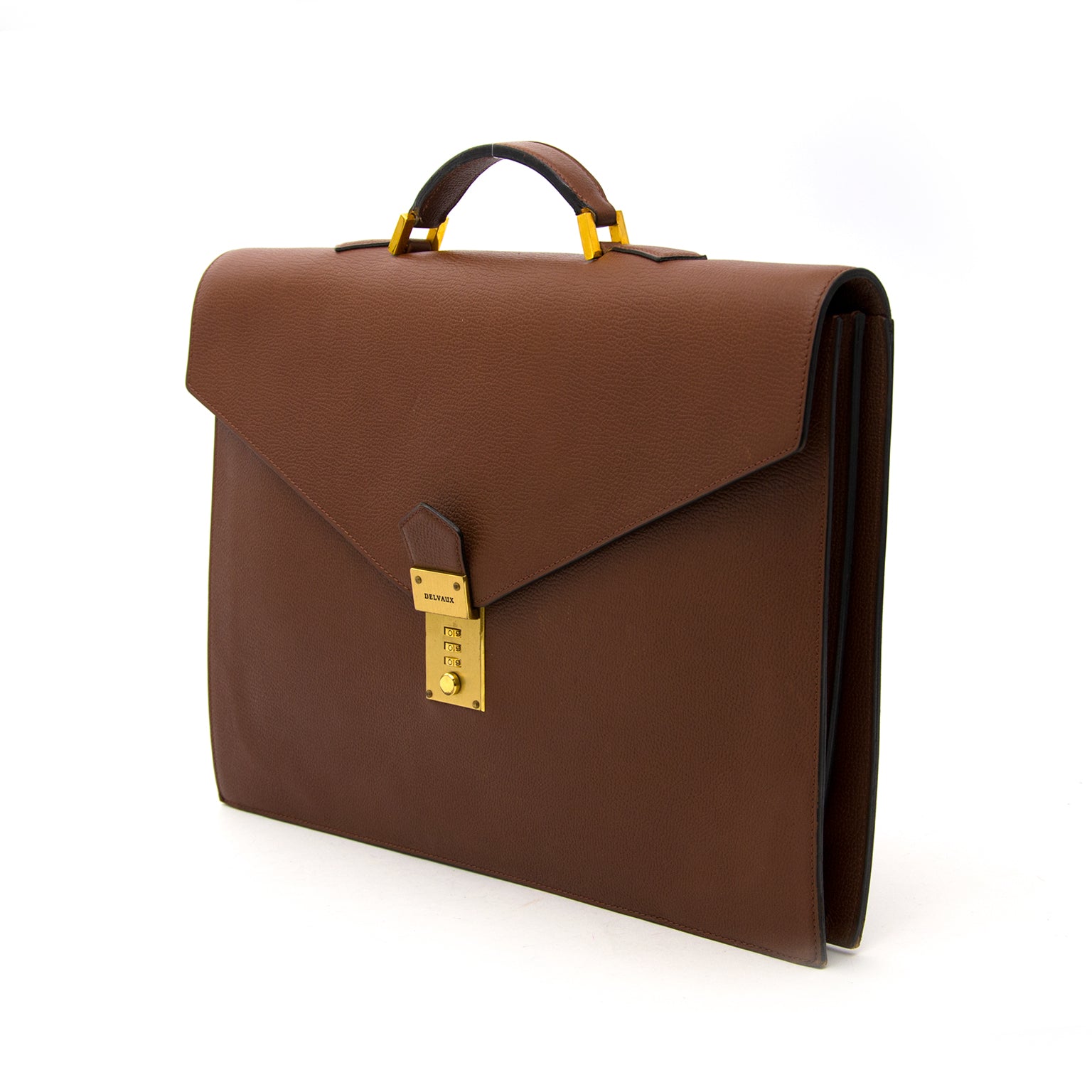 Bent u op zoek naar een authentieke Delvaux bruine aktetas?