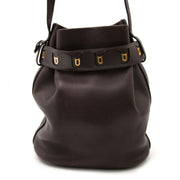 koop online aan de beste prijs jou tweedehands Delvaux Dark Brown Bucket Bag