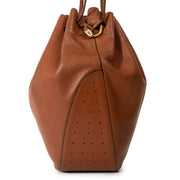 delvaux brown leather drawstring bag now for sale at labellov vintage fashion webshop belgium