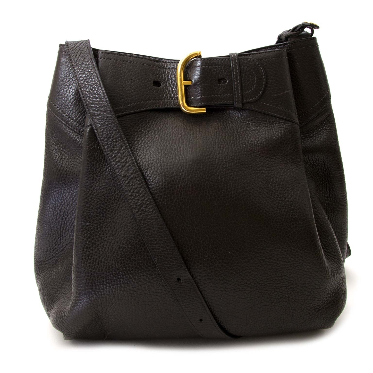 delvaux brown leather shoulder bag now for sale at labellov vintage fashion webshop belgium
