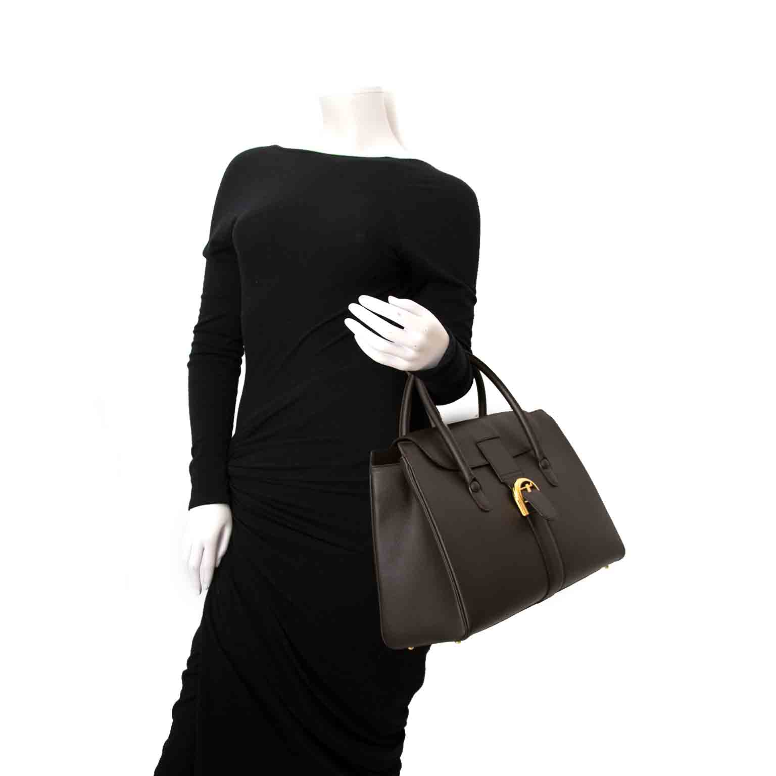 Shop safe and secure Delvaux Brown Cabriolet Bag online at Labellov.com