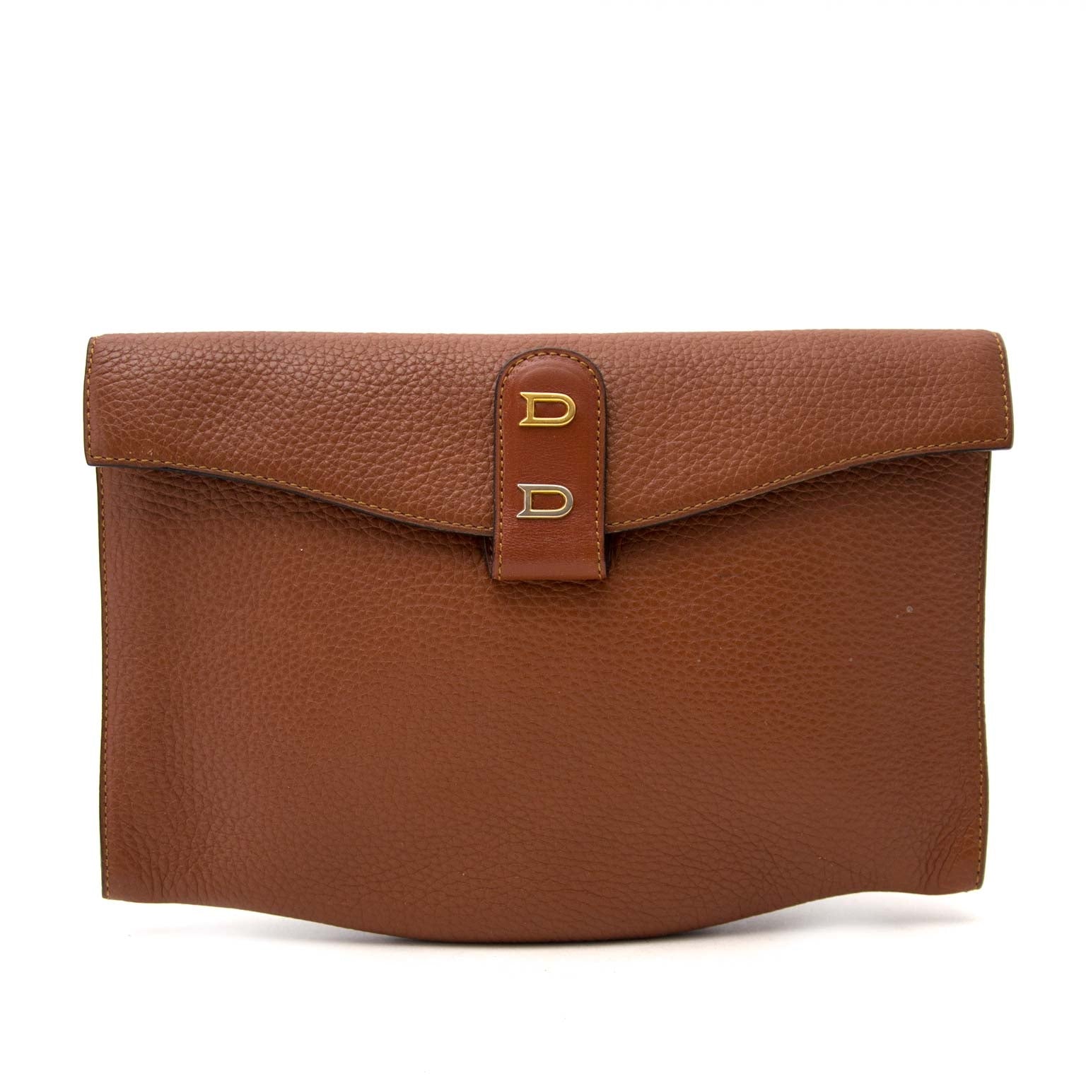 Delvaux Brown Leather Clutch