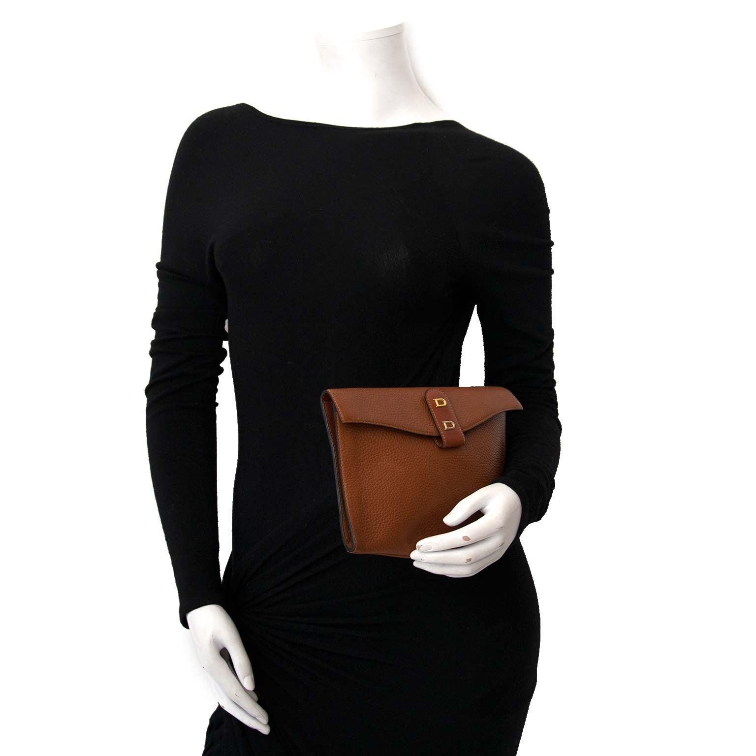Delvaux Brown Leather Clutch