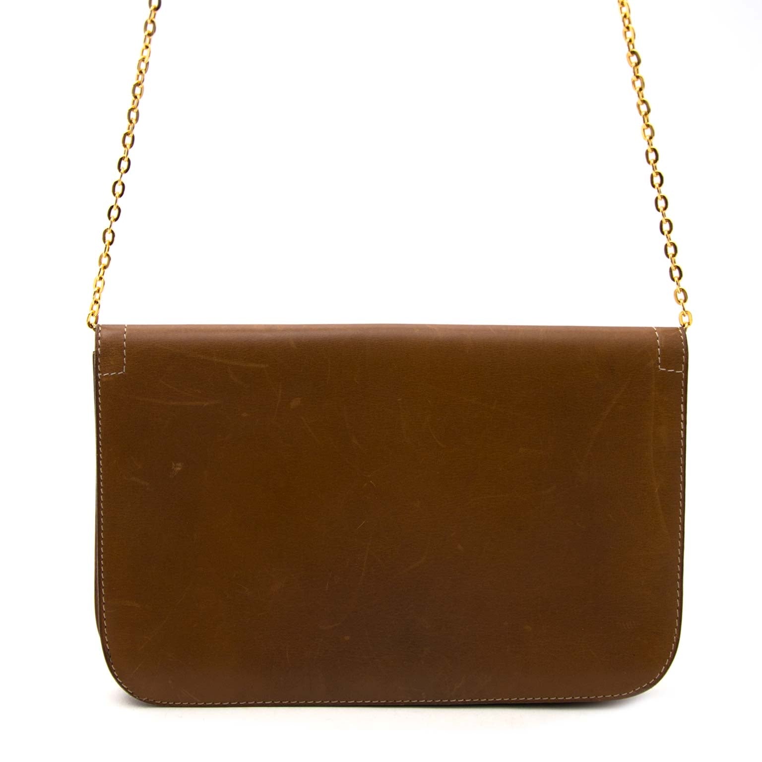 Pochette Delvaux Camel