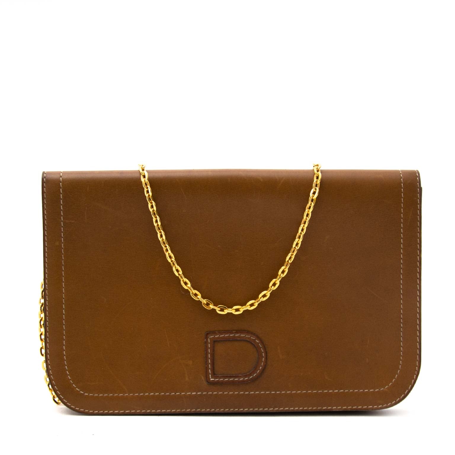 Pochette Delvaux Camel