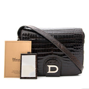 delvaux croco brun heureux sac a epole en ligne chez labellov.com pour le meilleur prix
