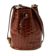 Delvaux Honey Croco Bucket Bag koop veilig online aan de beste prijs