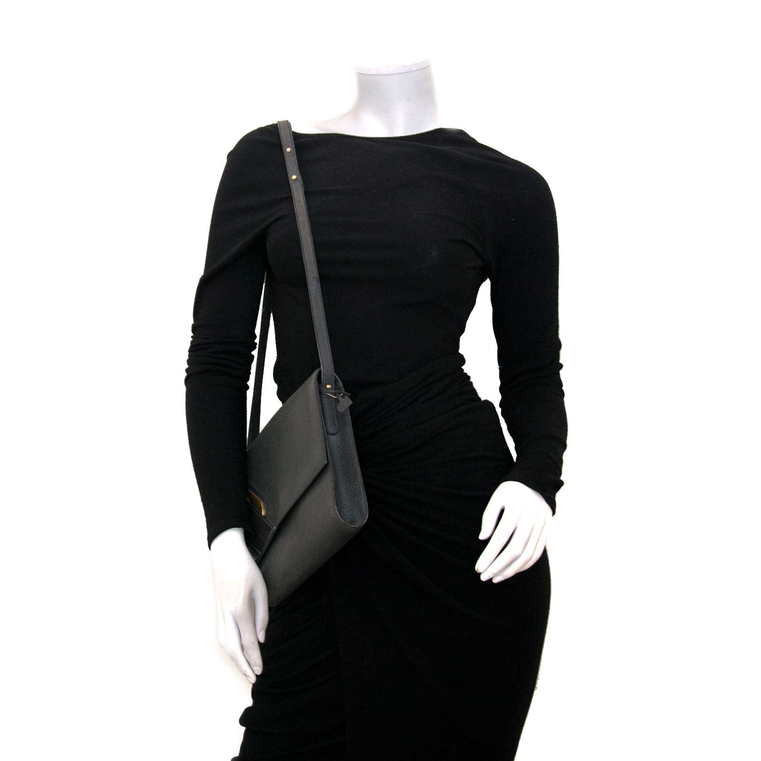 shop safe online your secondhand Delvaux Blue Greyish Leather Crossbody Bag
