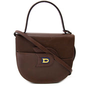 shop safe online your seocndhand Delvaux Brown Top Handle / Shoulder Bag
