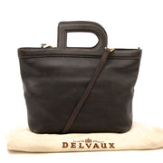 Acheter secur en ligne pour le meilleur prix Delvaux Brown D Top Handle Bag
