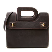 delvaux brown d top handle bag + strap now for sale at labellov vintage fashion webshop belgium