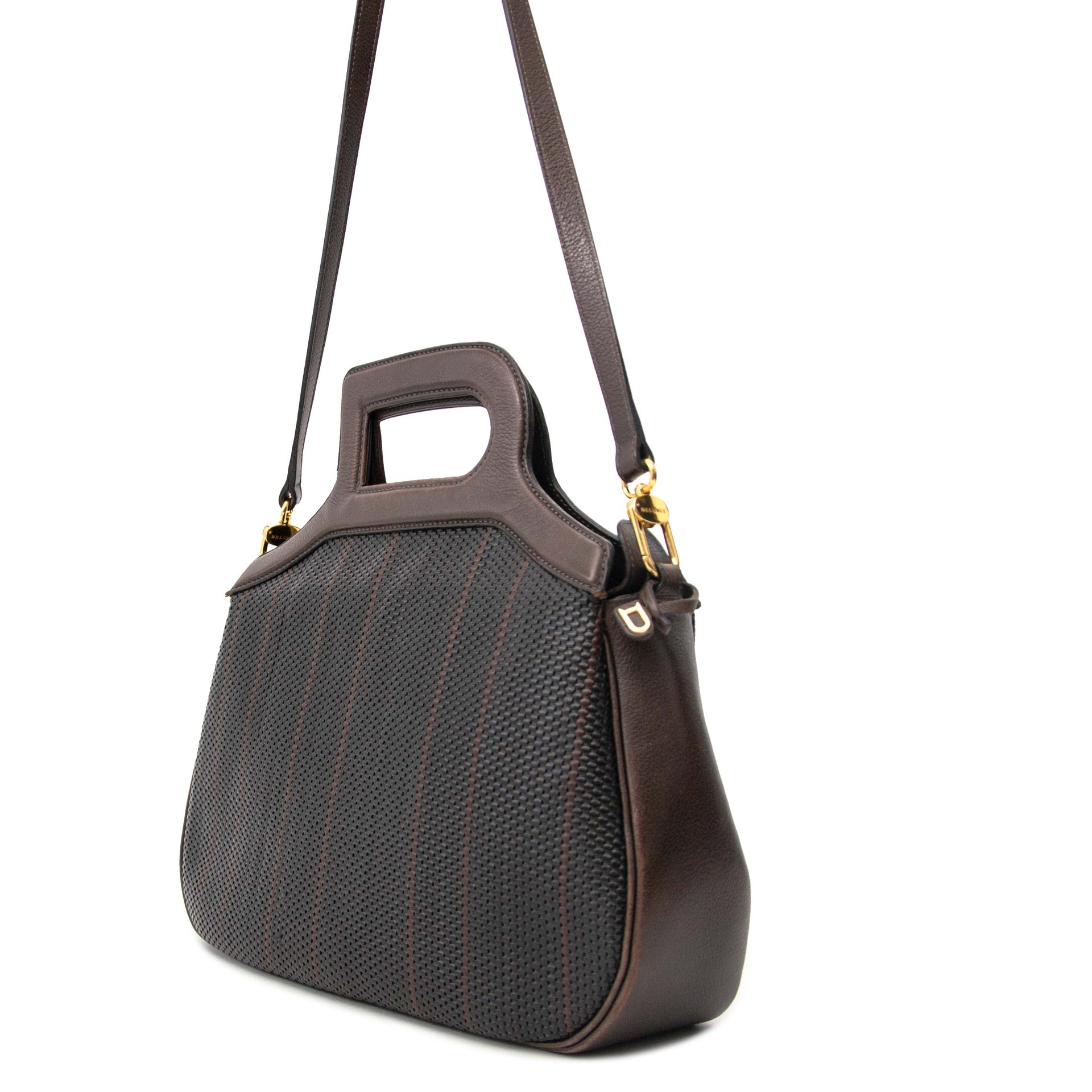 safe and secure shopping Delvaux Brown Toile De Cuir Handbag at the right price at Labellov, online vintage webshop