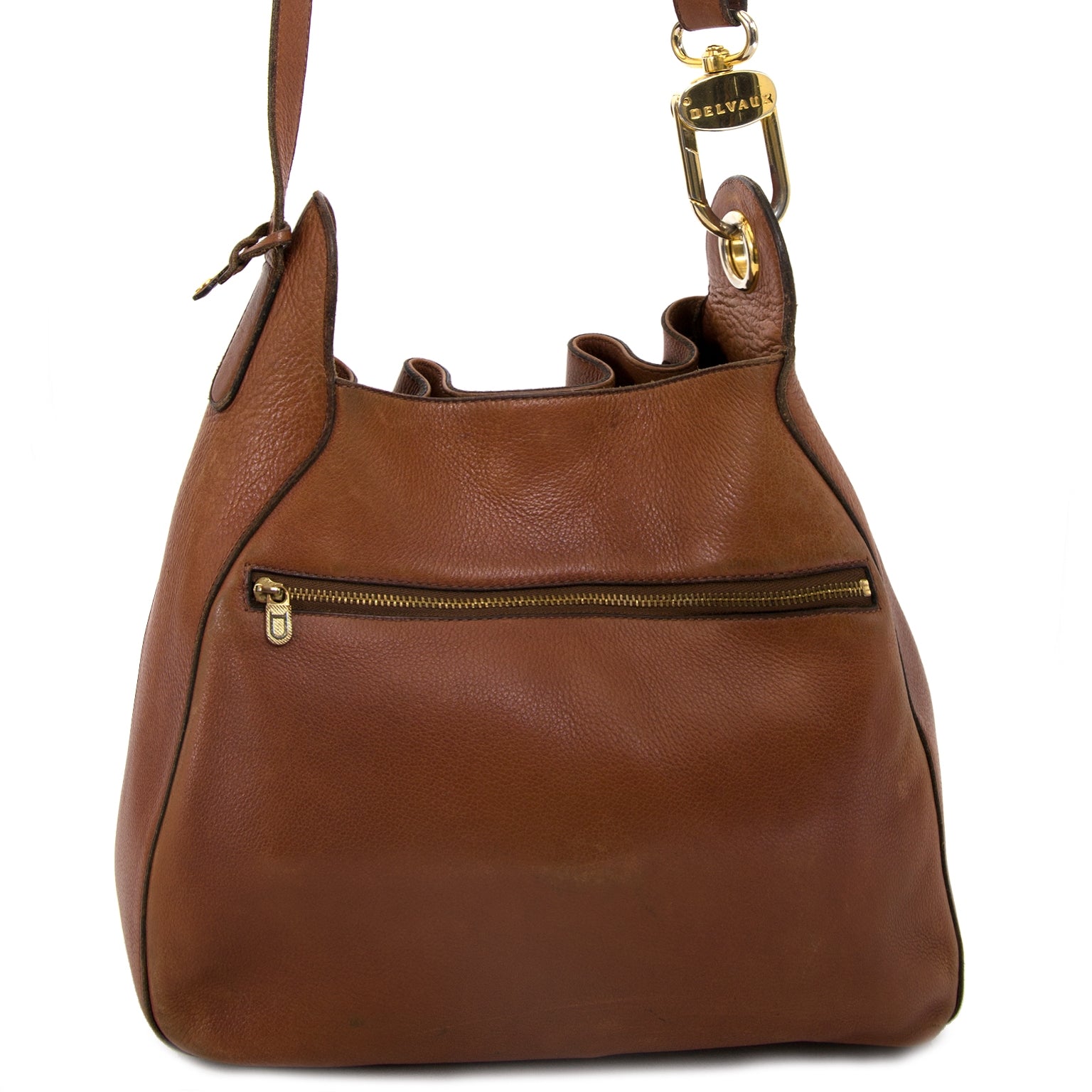 achetez Delvaux Brown Leather Drawstring Tote chez labellov anvers au meilleur prix