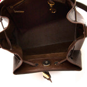 Authentieke Delvaux bruine handtas met gouden touch bij Labellov, uw vintage webshop in luxe artikelen.
