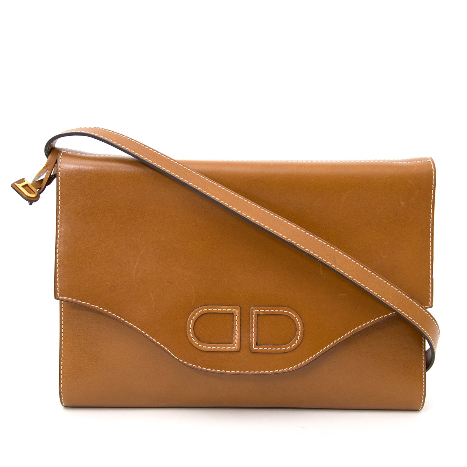 buy safe and secure online at labellov.com delvaux cognac shoulder flap bag