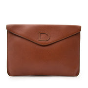 Delvaux Leather Envelope Clutch for sale online at Labellov Antwerp