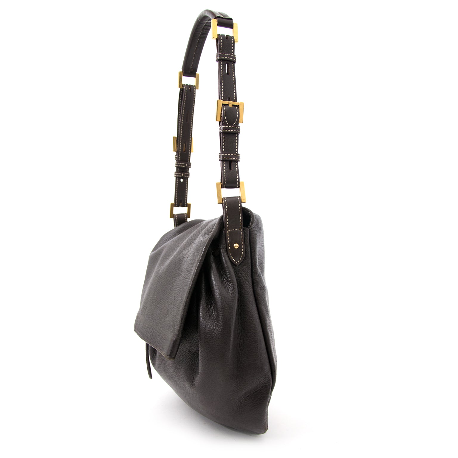 Achetez Delvaux Brun Cuire Flapover Sac en ligne chez Labellov.com