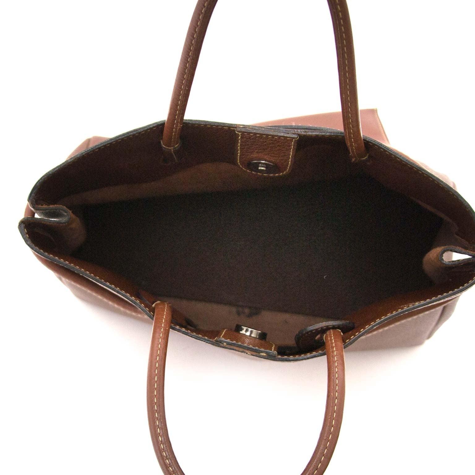 Deux de Delvaux Chestnut Brown Top Handle