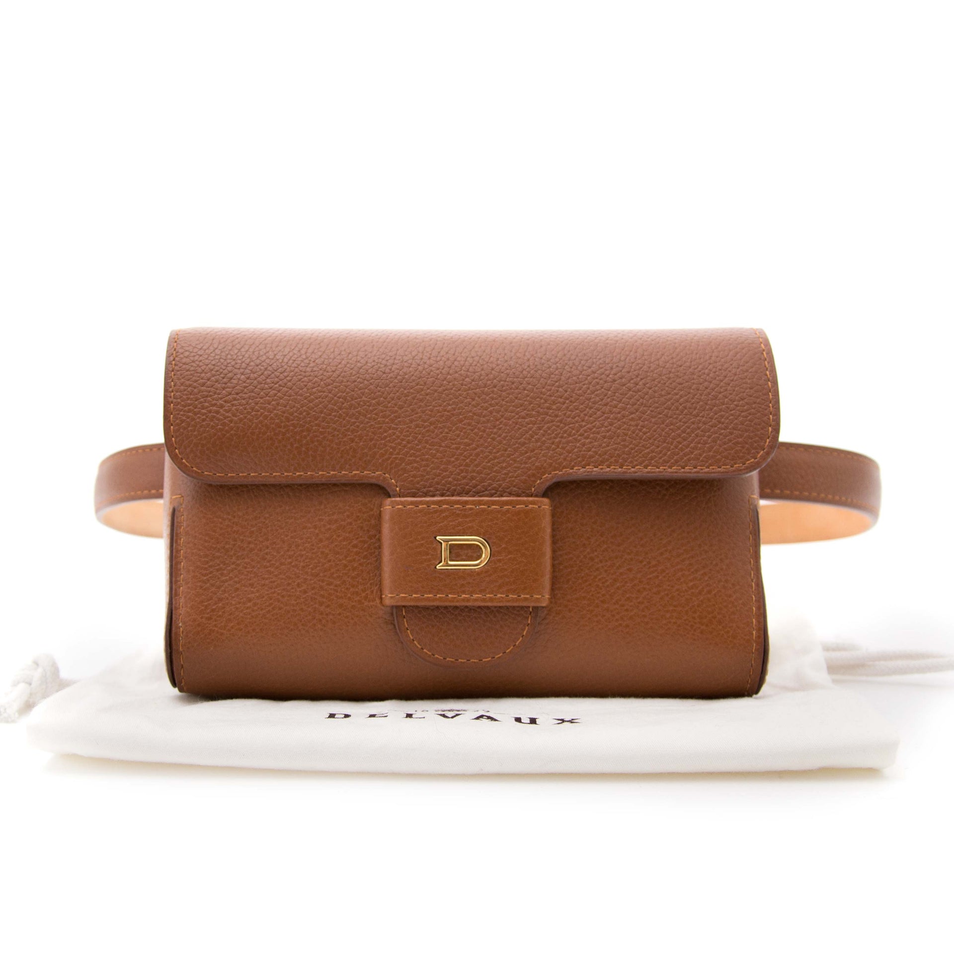 Delvaux Brown leather belt bag now online at labellov.com for the best price