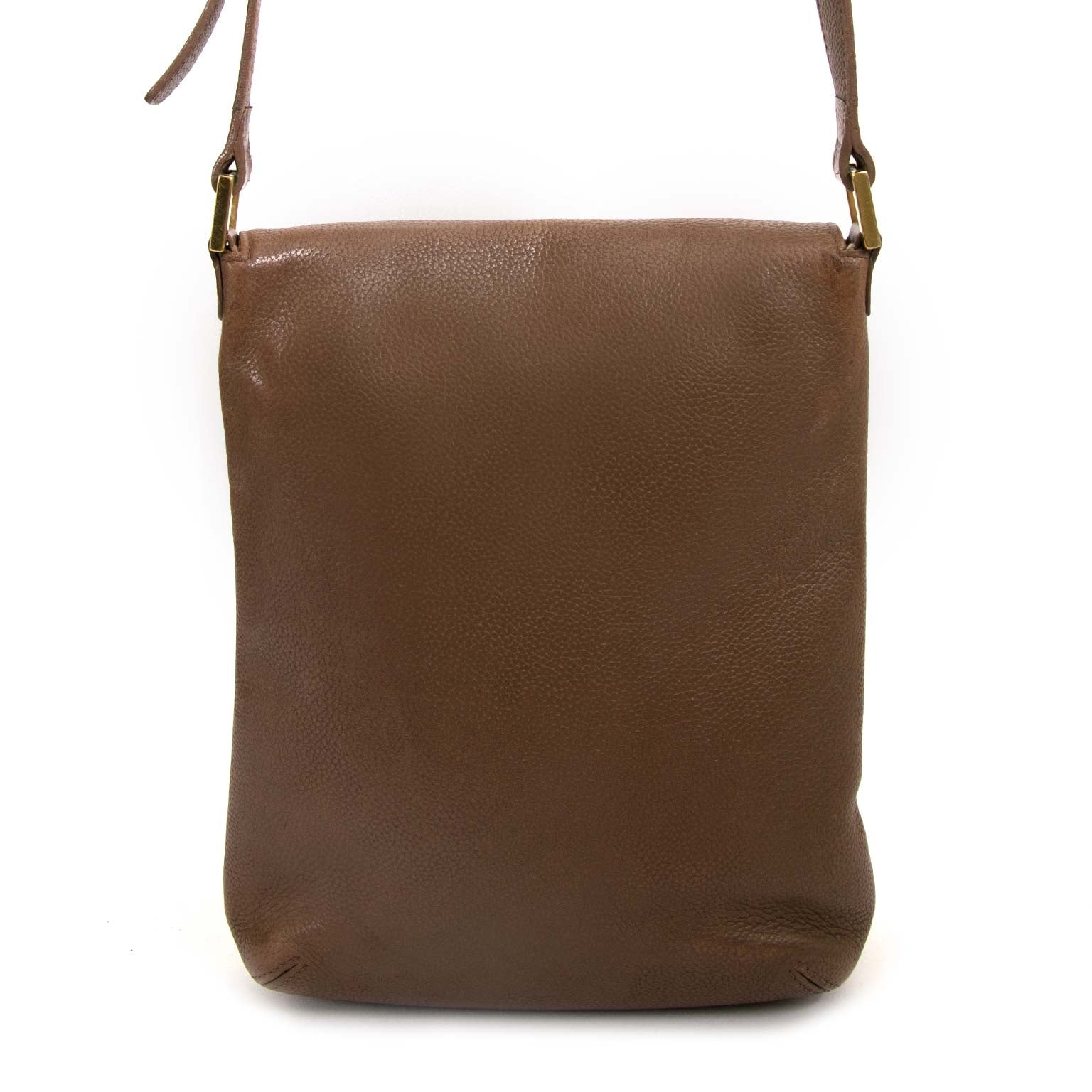 delvaux brown leather shoulder bag now for sale at labellov vintage fashion webshop belgium