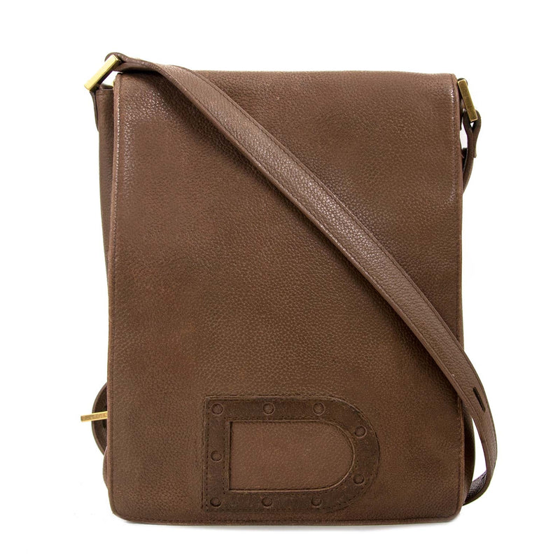 delvaux brown leather shoulder bag now for sale at labellov vintage fashion webshop belgium