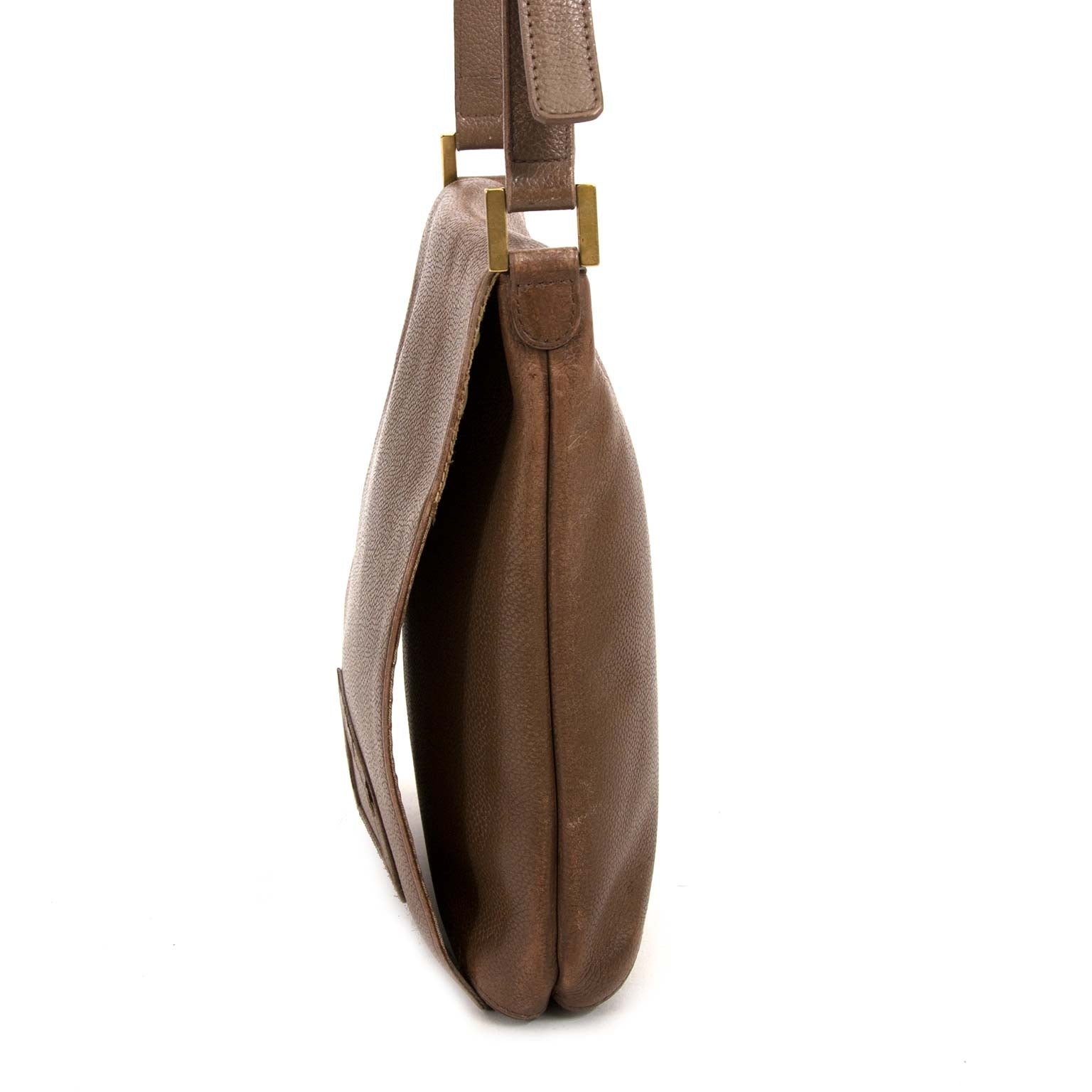 delvaux brown leather shoulder bag now for sale at labellov vintage fashion webshop belgium
