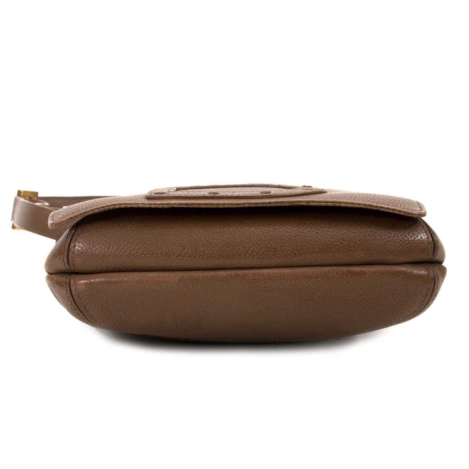 delvaux brown leather shoulder bag now for sale at labellov vintage fashion webshop belgium