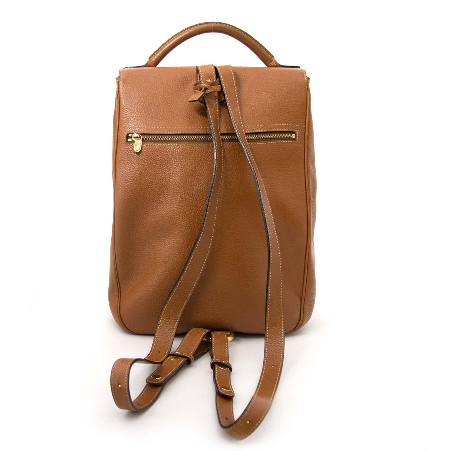shop safe online Delvaux Brillant Backpack Cognac Leather