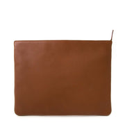 Delvaux Brown Leather Pochette Clutch te koop bij Labellov