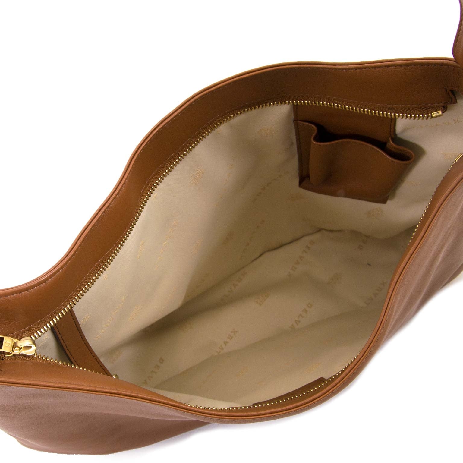 Delvaux Louise Besace Polo Fauve Shoulder Bag now for sale at labellov vintage fashion webshop belgium