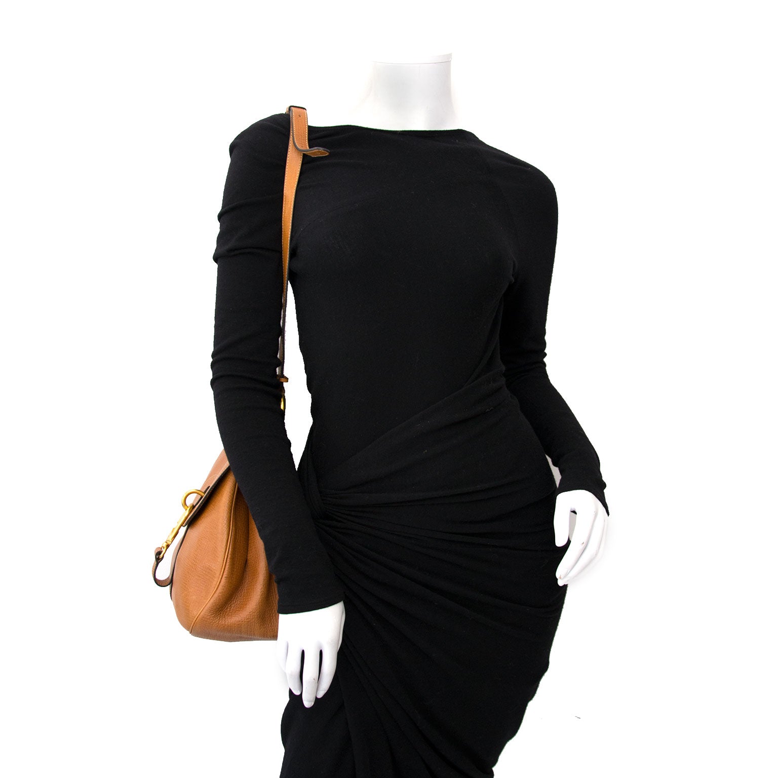 Authentic Delvaux Brown Cerceau Bag at the right at Labellov.com