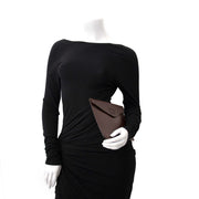 delvaux brown flap pochette clutch now online at labellov.com for the best price