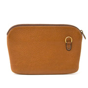 Delvaux Cognac Leather Zipper Pouch online te koop bij Labellov