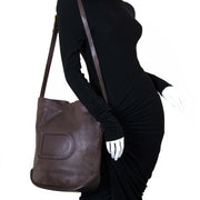 Delvaux Le Pin Brown Shoulder Bag now for sale at labellov vintage fashion webshop belgium