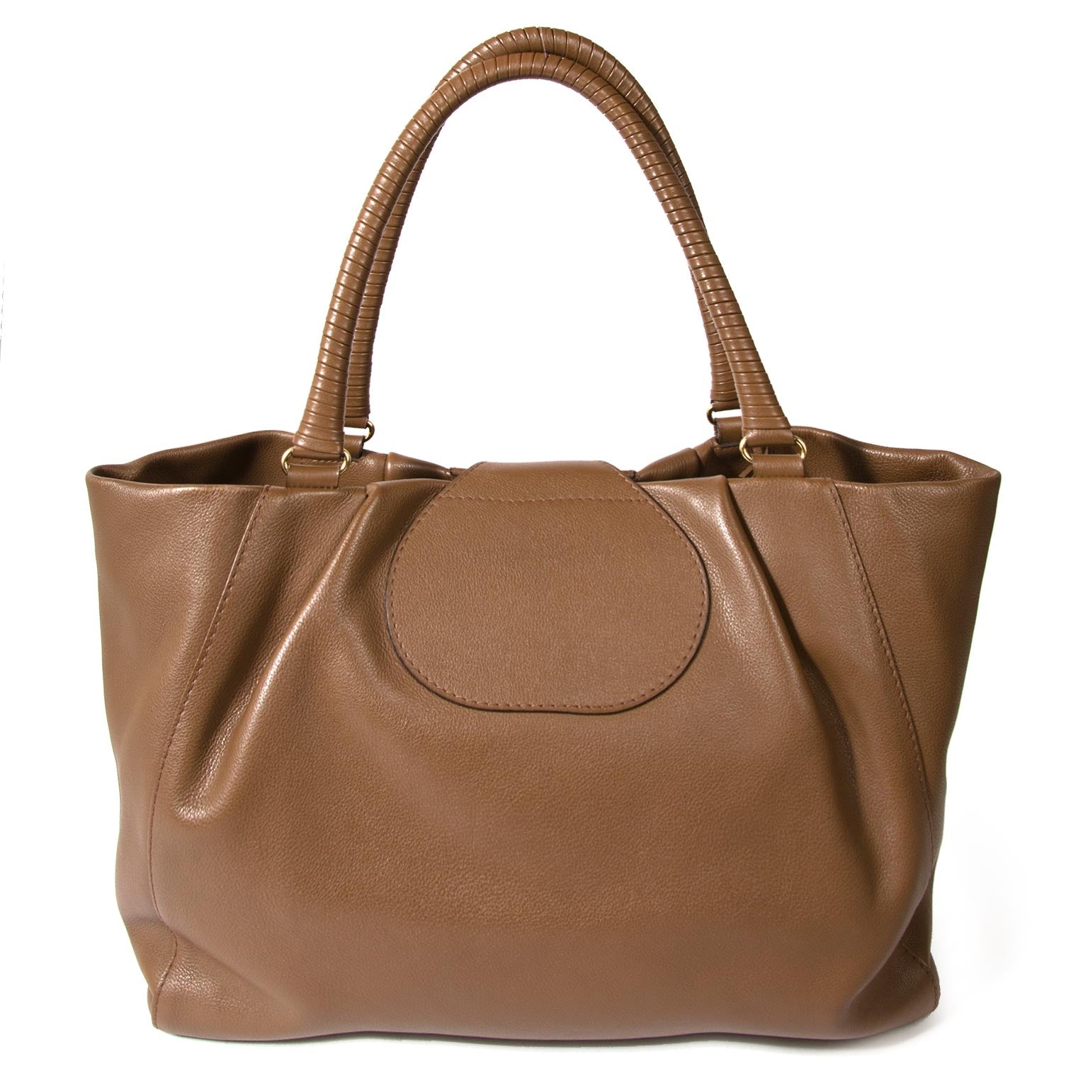 delvaux brown shopper now for sale at labellov vintage fashion webshop belgium