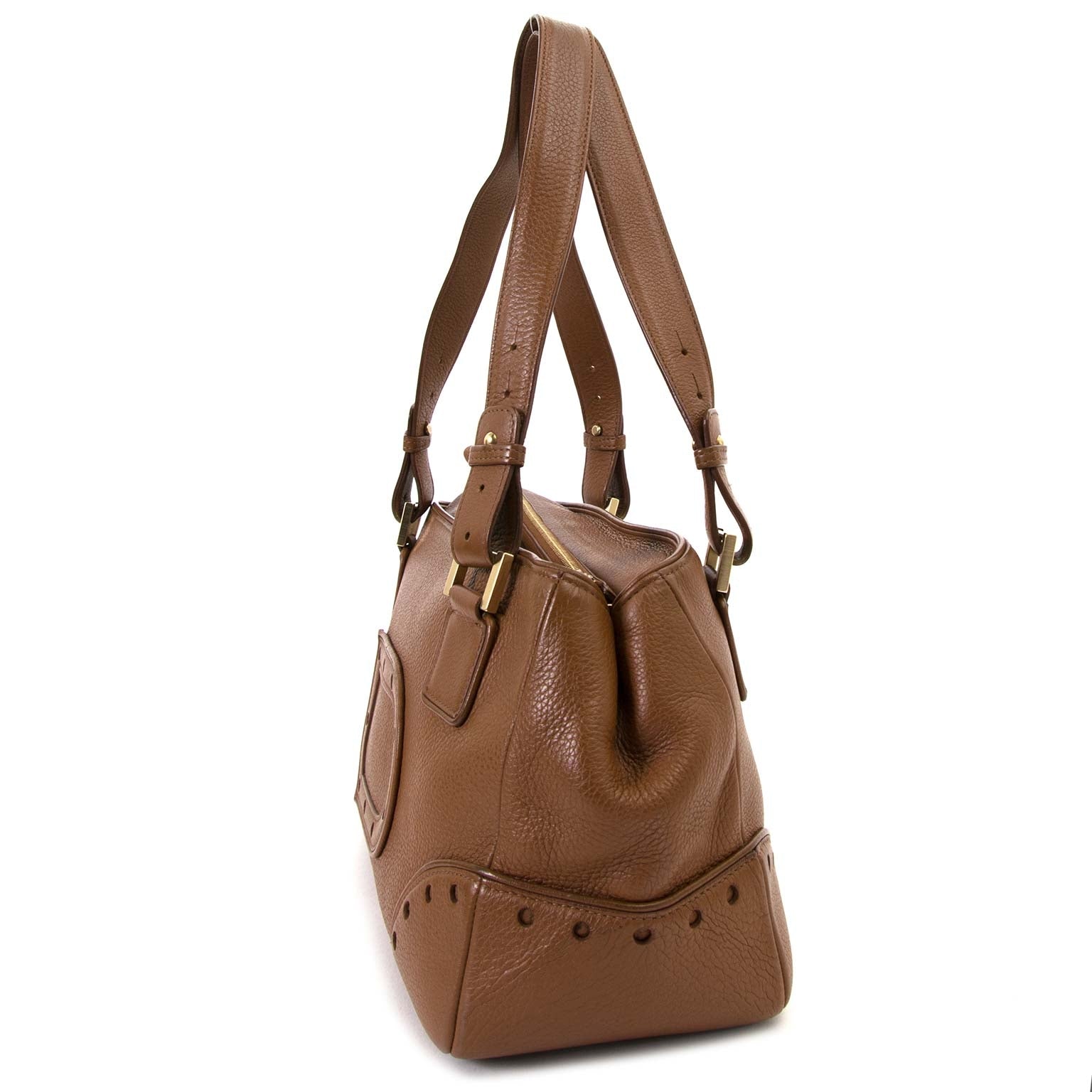 koop Delvaux Brown Louise Shoulderbag en betaal veilig online bij labellov.com