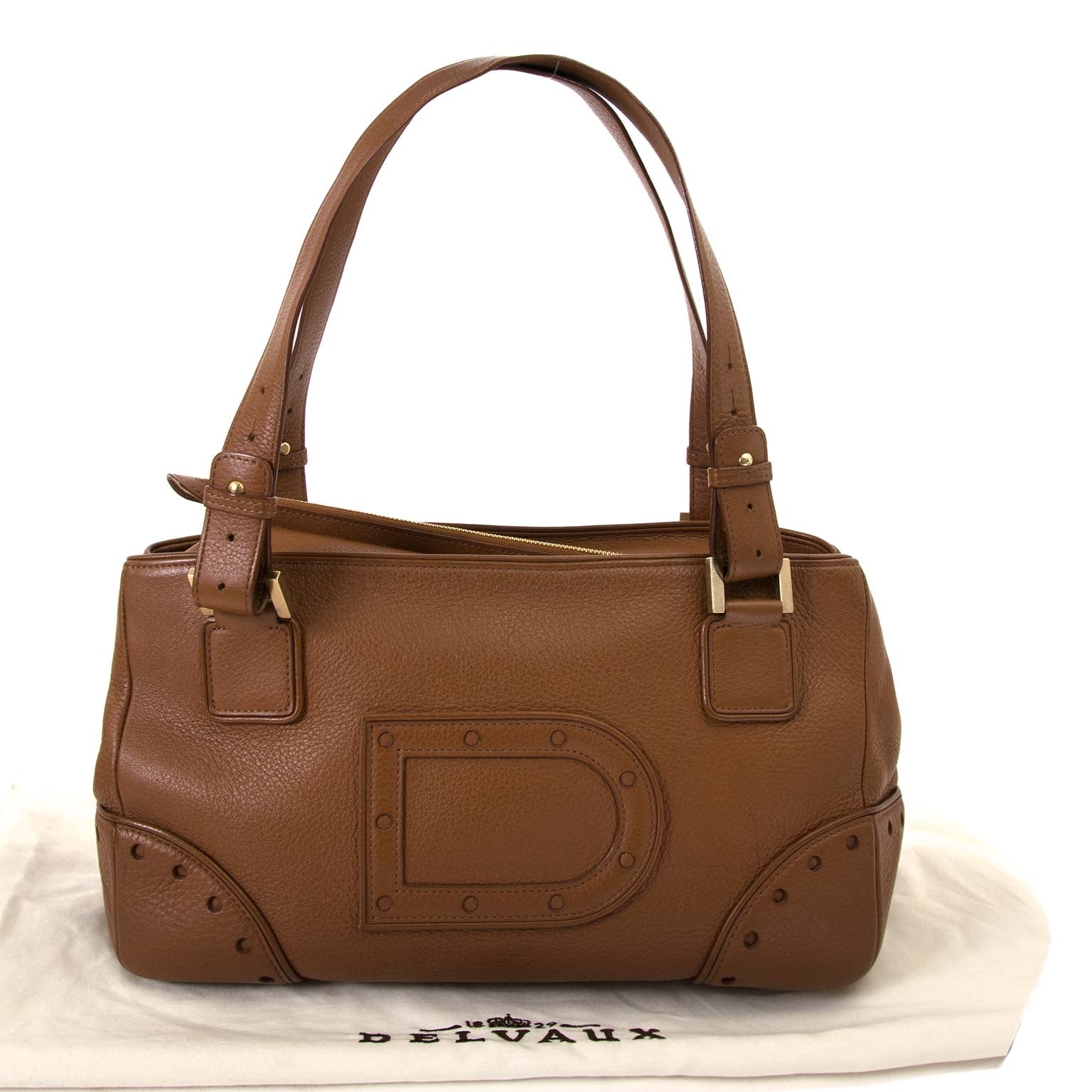 koop Delvaux Brown Louise Shoulderbag bij labellov aan de beste prijs