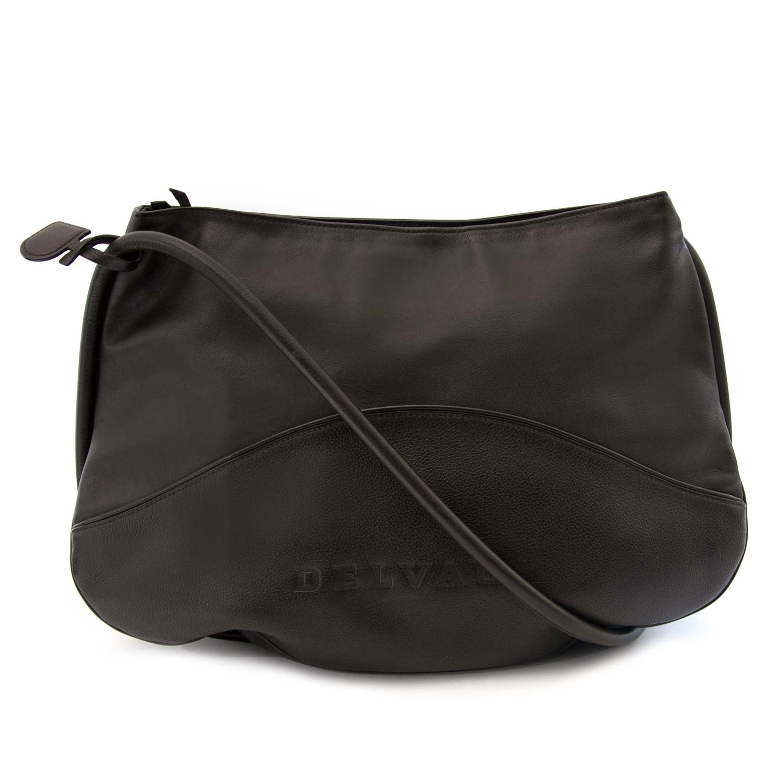 Delvaux Dark Brown Leather Large Shopping Tote