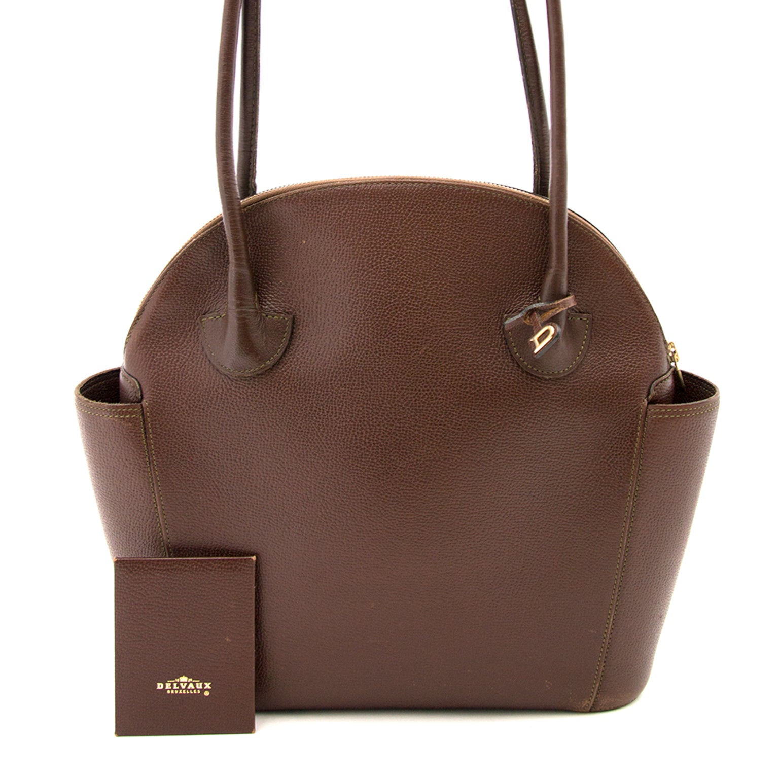 Acheter secur en ligne votre sac a mains Delvaux Le Mousson en cuir marron