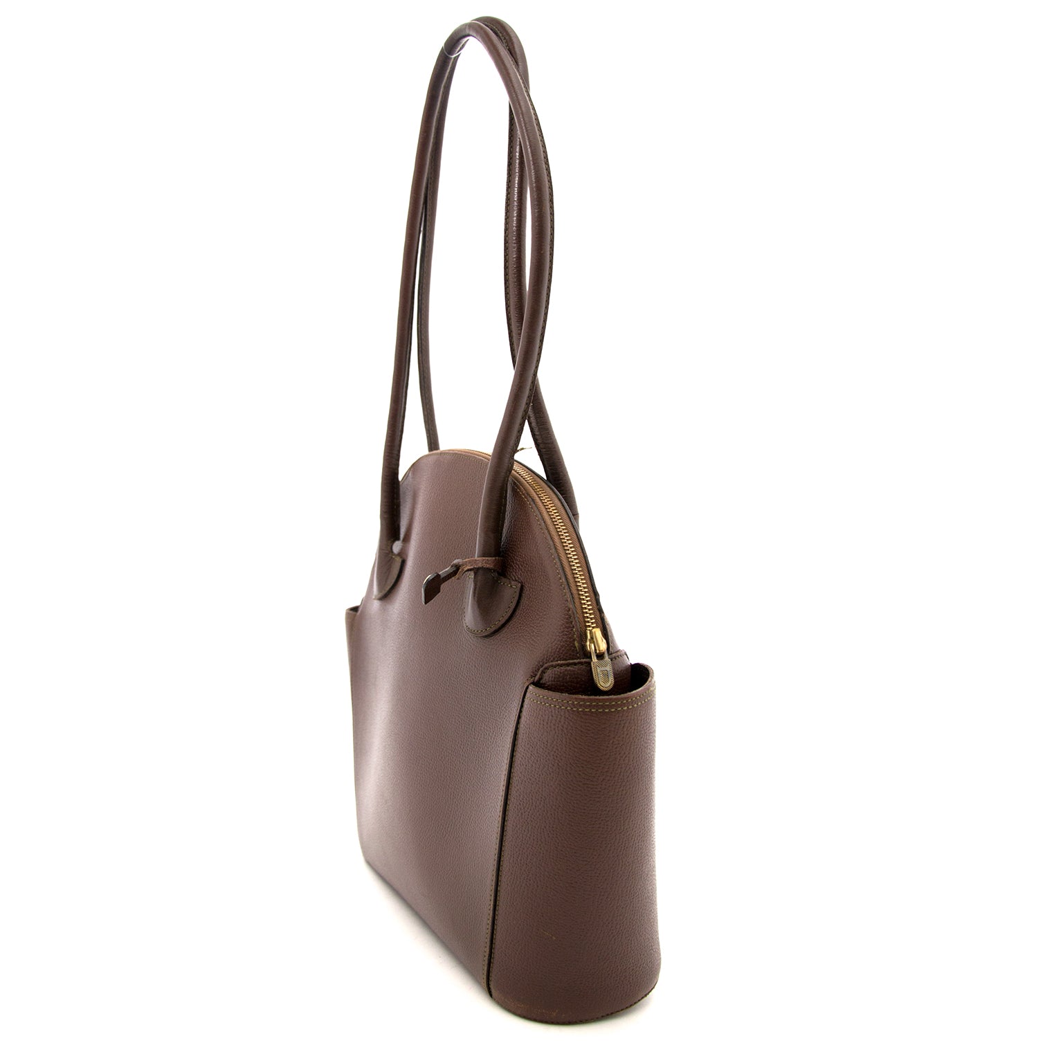 Delvaux Mousson Brown Leather Shoulder Bag