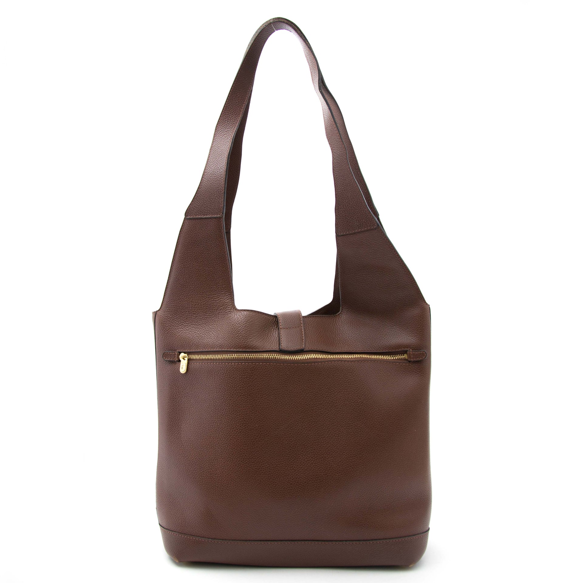 Sac à bandoulière en cuir marron Delvaux