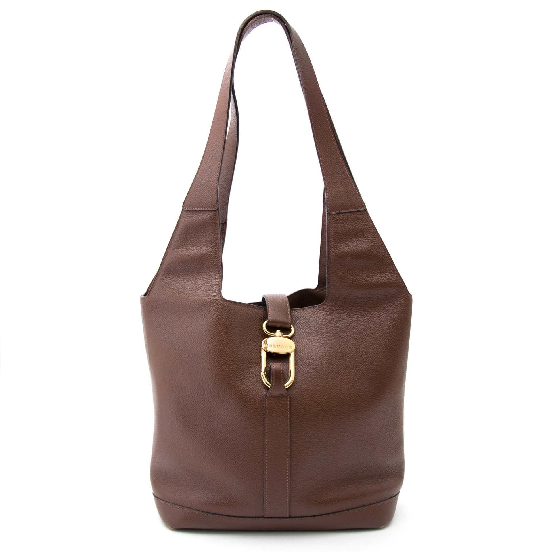 Sac à bandoulière en cuir marron Delvaux